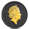 2019 Great Britain 1 oz Silver Britannia Coin .999 Fine Black Ruthenium 24K Gold Edition (w/Box & COA)