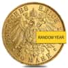 Germany 20 Marks Gold Coin Avg Circ AGW .2304 oz (Random Year/Design)