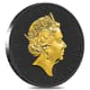2019 Great Britain 2 oz Silver Queen's Beasts (Yale) Coin .9999 Fine Black Ruthenium 24K Gold Edition (w/Box & COA)