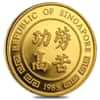 1985 1/2 oz Singapore 50 Singold Year of the Ox Proof Gold Coin (Sealed)