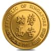 1985 1/10 oz Singapore 10 Singold Year of the Ox Gold Proof-Like Coin (Sealed)