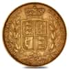 1872-1887 M Australia Gold Sovereign Victoria Young Head Shield (Avg Circ)