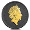 2019 Great Britain 1 oz Silver Valiant Coin Black Ruthenium 24K Gold Edition (w/Box & COA)