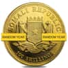 1/10 oz Somalia African Elephant Gold Coin BU/Proof (Random Year)  