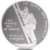 1992 US Mint 1 oz Ben Franklin Firefighters Proof Silver Medal .999 Fine (w/Box & COA)
