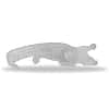 2021 Solomon Islands 1 oz Nile Crocodile Shaped Silver Coin - Animals of Africa .9999 Fine (w/Box & COA)
