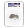 2021 Chad 1 oz Silver Bull Shaped Coin Serial #4 NGC MS 70 FDOI Antiqued High Relief