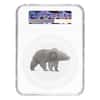 2021 Chad 1 oz Silver Bear Shaped Coin Serial #1 NGC MS 70 FDOI Antiqued High Relief