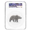 2021 Chad 1 oz Silver Bear Shaped Coin Serial #4 NGC MS 70 FDOI Antiqued High Relief