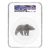 2021 Chad 1 oz Silver Bear Shaped Coin Serial #3 NGC MS 70 FDOI Antiqued High Relief