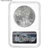 2021 (P) 1 oz Silver American Eagle NGC MS 69 ER Mint Error (Rev Retained Struck Thru) Emergency Production