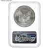 2021 (P) 1 oz Silver American Eagle NGC MS 69 ER Mint Error (Obv Struck Thru) Emergency Production