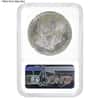 2021 (P) 1 oz Silver American Eagle NGC MS 69 ER Mint Error (Obv/Rev Struck Thru) Emergency Production