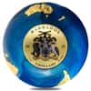 2021 3 oz Silver 24K Gold Plating Blue Marble Planet Earth Spherical Coin Barbados .999 Fine (w/Box & COA)