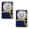 2021 (W) 1 oz Silver American Eagle T-1 & T-2 2-Coin Set NGC MS 70 FDOI (West Point Holder)
