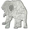 2021 Solomon Islands 1 oz African Elephant Shaped Silver Coin - Animals of Africa .9999 Fine (w/Box & COA)