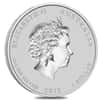2012 1 oz Silver Lunar Year of The Dragon Lion Privy BU Australian Perth Mint In Cap