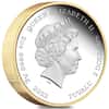2022 2 oz Tuvalu James Bond - 60 Years of Bond Proof Gilded Silver Coin .9999 Fine (w/Box & COA)