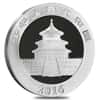 2016 30 gram Chinese Silver Panda 10 Yuan .999 Fine BU In Capsule (Gilded)