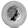 2017 1 oz Silver Lunar Year of The Rooster Lion Privy BU Australian Perth Mint In Cap