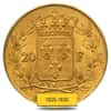 France Gold 20 Francs Charles X AGW .1867 Avg Circ (Random Year,1825-1830)