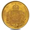 Brazil Gold 20,000 Reis Pedro II Coin AGW .5286 oz (1851-1889, Random Year) Avg Circ