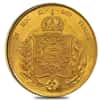 Brazil Gold 20,000 Reis Pedro II Coin AGW .5286 oz (1851-1889, Random Year) Cleaned