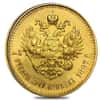 1897 Russia 7 Roubles 50 Kopeks Nicholas II Gold Coin Avg Circ AGW .1867 oz