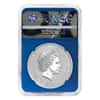 2017 1 oz Silver JFK Solomon Islands NGC MS 70 FDOI First Day of Issue (JFK Signature Label Blue)