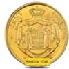 100 Francs Monaco Charles III Gold Coin AGW .9334 oz Avg Circ (Random Year, 1882 -1886)