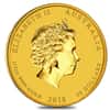 2018 1/2 oz Gold Lunar Year of The Dog BU Australia Perth Mint In Cap 