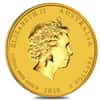 2018 1/20 oz Gold Lunar Year of The Dog BU Australia Perth Mint In Cap
