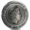 2017 2 oz Tuvalu Norse Goddesses Frigg Antiqued High Relief Silver Coin (w/Box&COA)