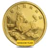 China 1/20 oz Gold Unicorn 5 Yuan (Random Year, Abrasions)