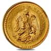 2.5 Pesos Mexican Gold Coin AGW .0603 oz (Random Year, Abrasions)