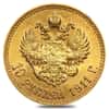 1911 Russia 10 Roubles Nicholas II Gold Coin AU AGW .2489 oz