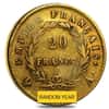20 Francs Gold Coin AGW .1867 oz Abrasions (Random Year, Random Design)