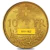 10 Francs Gold Swiss Helvetia Vreneli AGW .0933 oz AU/BU (1911-1922, Random Year)
