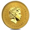 2001 1/10 oz Gold Lunar Year of The Snake BU Australia Perth Mint In Cap