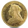 1893-1901 British Gold Sovereign Victoria Old Head AU/BU