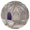 2017 2 oz Palau Tiffany Art Wells Cathedral Antiqued Silver Coin $10 .999 Fine (w/Box&COA)