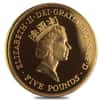 1990 Great Britain 5 Pounds Queen Mother Proof Gold Coin AGW 1.1775 oz (In Cap)