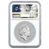 2018 Great Britain 2 oz Silver Queen's Beast (Black Bull) Coin NGC MS 70 FDOI