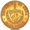 10 Pesos Jose Marti Gold Coin Cleaned (Random Year)