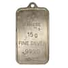 15 gram PAMP Suisse Lady Fortuna Silver Bar Pendant .999 Fine (Scruffy)