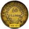 1806-1813 France 40 Francs Napoleon I Gold Coin Abrasions (Random)