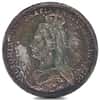 1887 Great Britain 3 Pence Victoria Silver Coin AU
