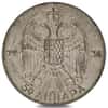 1938 Yugoslavia Petar II 50 Dinara Silver Coin Avg Circ