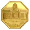 1976 (SH 2535) 4.9 gram Pahlavi Golden Jubilee 50th Anniv Proof Gold Octagonal Medal