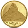 1987 Switzerland 1/10 oz Unze Helvetia Matterhorn Gold Round .9999 Fine